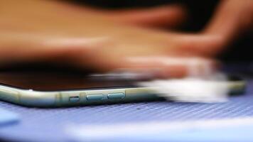 Cleaning smartphone screen while ensuring hygiene and clarity video