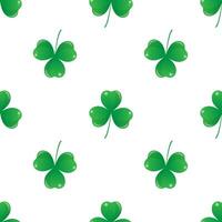 Seamless pattern with clover leaf for St. Patrick's Day. vector