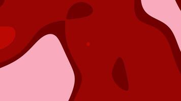 Red and pink abstract shapes form a wavy pattern video