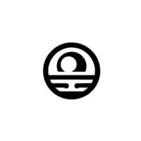 Minimalist Monochrome Circle with Geometric Form and Central Sphere, Representing Conceptual Harmony. vector