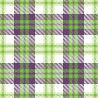Modern Dark Bitter Dandelion and Soft Lime Mist Seamless Tartan Textile Design vector