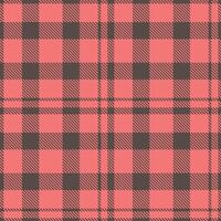 Plaid pattern seamless. Deep Dark Truffle and Soft Embarrassment Tartan Textile Design. vector