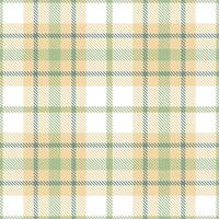 Pale Bleached Bone Tartan patterns fabric texture. Modern Warm Praying Mantis Seamless Tartan vector