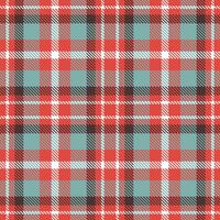 Modern Seamless Tartan featuring Dark Dangerously Red and Rustic White Textile Design vector