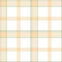 Modern Seamless Tartan featuring Pale Such a Peach and Dusty Neptune Green Textile Design vector