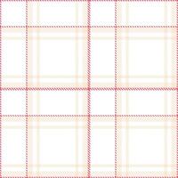 Modern Seamless Tartan featuring Iridescent White and Deep Naive Peach Textile Design vector