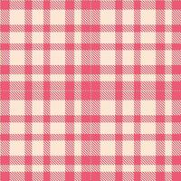 Modern Neon Highlighter Pink and Soft Naive Peach Seamless Tartan Textile Design vector