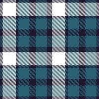 Modern Seamless Tartan featuring Metallic Dark Knight and Dusky Atlantis Textile Design vector
