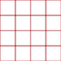 Modern Seamless Tartan featuring Sandy Red Pigment and Deep White Textile Design vector