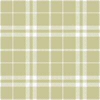 Plaid pattern seamless. Rich White and Rustic Tidal Green Tartan Textile Design. vector