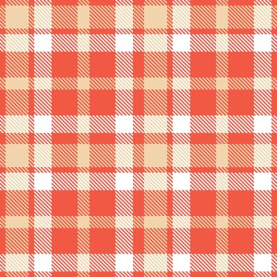 Plaid pattern seamless. Bright Orange Soda and Neon Fine Sand Tartan Textile Design.