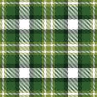Plaid pattern seamless. Vivid Foggy Bog and Light White Tartan Textile Design. vector