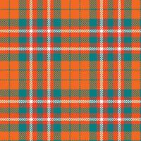 Deep Tropical Waters Seamless Tartan with Pale Metroid Red accents Textile Design vector