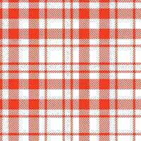 Plaid pattern seamless. Autumn Metroid Red and Traditional White Tartan Textile Design. vector