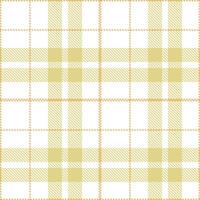 Plaid pattern seamless. Muted White and Pastel Salted Caramel Tartan Textile Design. vector