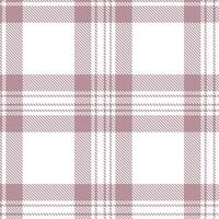 Light Magenta Twilight Tartan patterns fabric texture. Modern Iridescent White Seamless Tartan vector