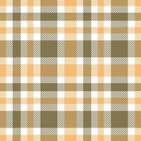 Smoky White Tartan patterns fabric texture. Modern Dusty Amber Dawn Seamless Tartan vector