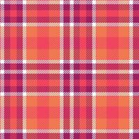 Modern Dusty Clown Nose and Rustic White Seamless Tartan Textile Design vector