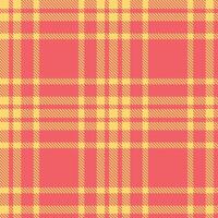 Deep Hint of Honey Tartan patterns fabric texture. Modern Highland Grenadine Pink Seamless Tartan vector