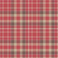 Dark White Seamless Tartan with Mellow Dusty Red accents Textile Design vector