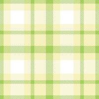 Cool Sarawak White Pepper Tartan patterns fabric texture. Modern Deep Last of Lettuce Seamless Tartan vector