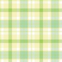 Modern Seamless Tartan featuring Classic Last of Lettuce and Mellow Sarawak White Pepper Textile Design vector