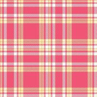 Modern Warm Fiery Rose and Classic Rite of Spring Seamless Tartan Textile Design vector