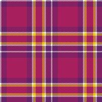 Muted White Tartan patterns fabric texture. Modern Rustic Purple Dreamer Seamless Tartan vector
