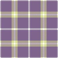 Plaid pattern seamless. Metallic White and Light Poetry Mauve Tartan Textile Design. vector