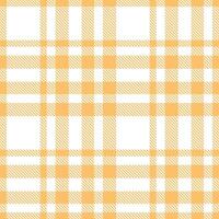 Rich California Peach Tartan patterns fabric texture. Modern Light White Seamless Tartan vector