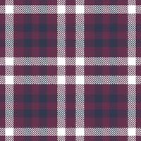 Plaid pattern seamless. Deep Wine Gummy Red and Metallic White Tartan Textile Design. vector