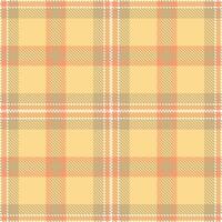 Metallic Fresh Cantaloupe Tartan patterns fabric texture. Modern Dark White Seamless Tartan vector