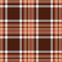 Light Hot Coral Tartan patterns fabric texture. Modern Rustic Chocolate Rush Seamless Tartan vector