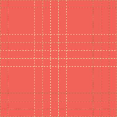 Rich Fiddlehead Fern Tartan patterns fabric texture. Modern Dusty Hot Coral Seamless Tartan