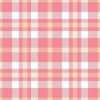 Vibrant Tulip Seamless Tartan with Dusky Sensual Peach accents Textile Design vector