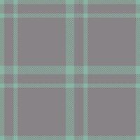 Modern Seamless Tartan featuring Cool Source Green and Light Suva Grey Textile Design vector
