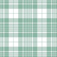 Modern Seamless Tartan featuring Soft White and Light Source Green Textile Design vector