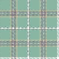 Cool Suva Grey Seamless Tartan with Dusky Source Green accents Textile Design vector