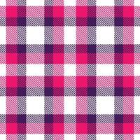 Muted White Seamless Tartan with Highland Vivid Raspberry accents Textile Design vector
