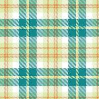 Plaid pattern seamless. Pale Grandiflora Rose and Soft Pumpkin Toast Tartan Textile Design. vector