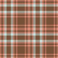 Plaid pattern seamless. Mellow Nude Flamingo and Vibrant Walnut Wood Tartan Textile Design. vector