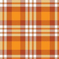 Plaid pattern seamless. Rustic Cattail Red and Dark White Tartan Textile Design. vector