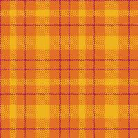 Fire Accent Orange and Autumn Violet Red Seamless Tartan Textile Design vector
