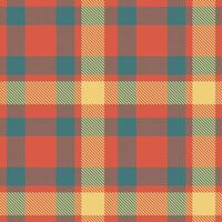 Plaid pattern seamless. Rustic Pimento and Deep Ming Tartan Textile Design. vector