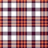 Dusty Blackberry Tartan patterns fabric texture. Modern Dark Rinsed Out Red Seamless Tartan vector