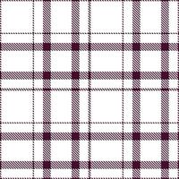 Muted Blackberry Tartan patterns fabric texture. Modern Smoky White Seamless Tartan vector