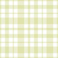 Plaid pattern seamless. Iridescent Bit of Lime and Dusty White Tartan Textile Design. vector