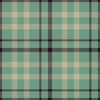 Dark Douglas Fir Green and Dark Ilvaite Black Seamless Tartan Textile Design vector