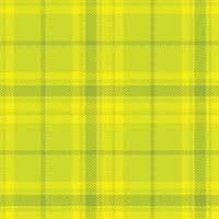 Modern Seamless Tartan featuring Vivid Goldzilla and Bright Yellow Textile Design vector