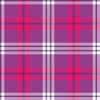 Modern Seamless Tartan featuring Dark Violethargic and Warm White Textile Design vector